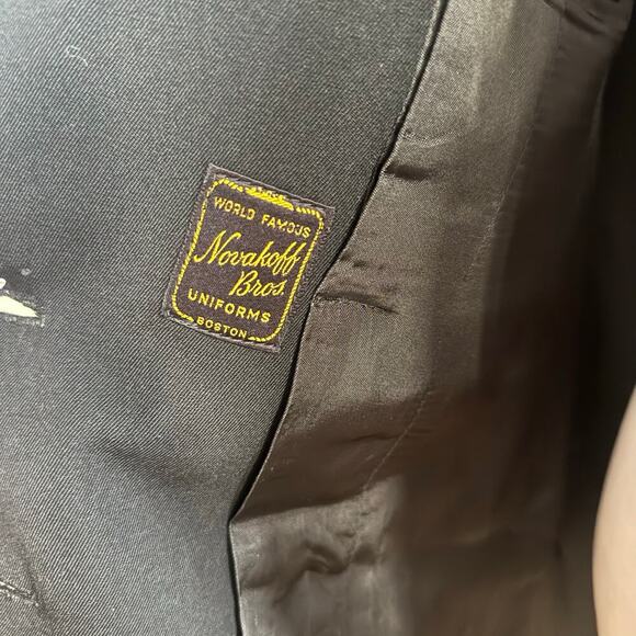Vintage U.S. NAVY Officer Lieutenant Dress Uniform Jacket Novakoff Bros Blk/Gold - Picture 8 of 13
